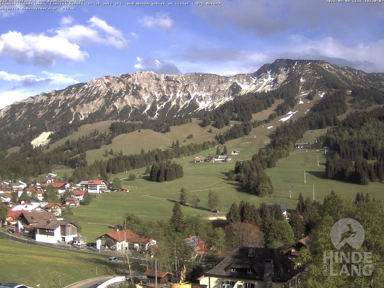 Archiv Foto Webcam Sicht vom Kinderhotel Oberjoch aus auf das Skigebiet gegenüber