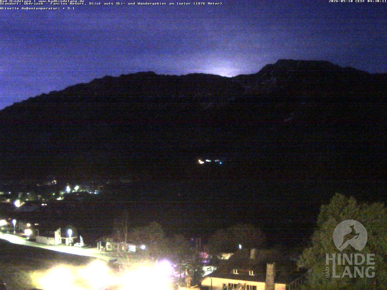 Archiv Foto Webcam Sicht vom Kinderhotel Oberjoch aus auf das Skigebiet gegenüber