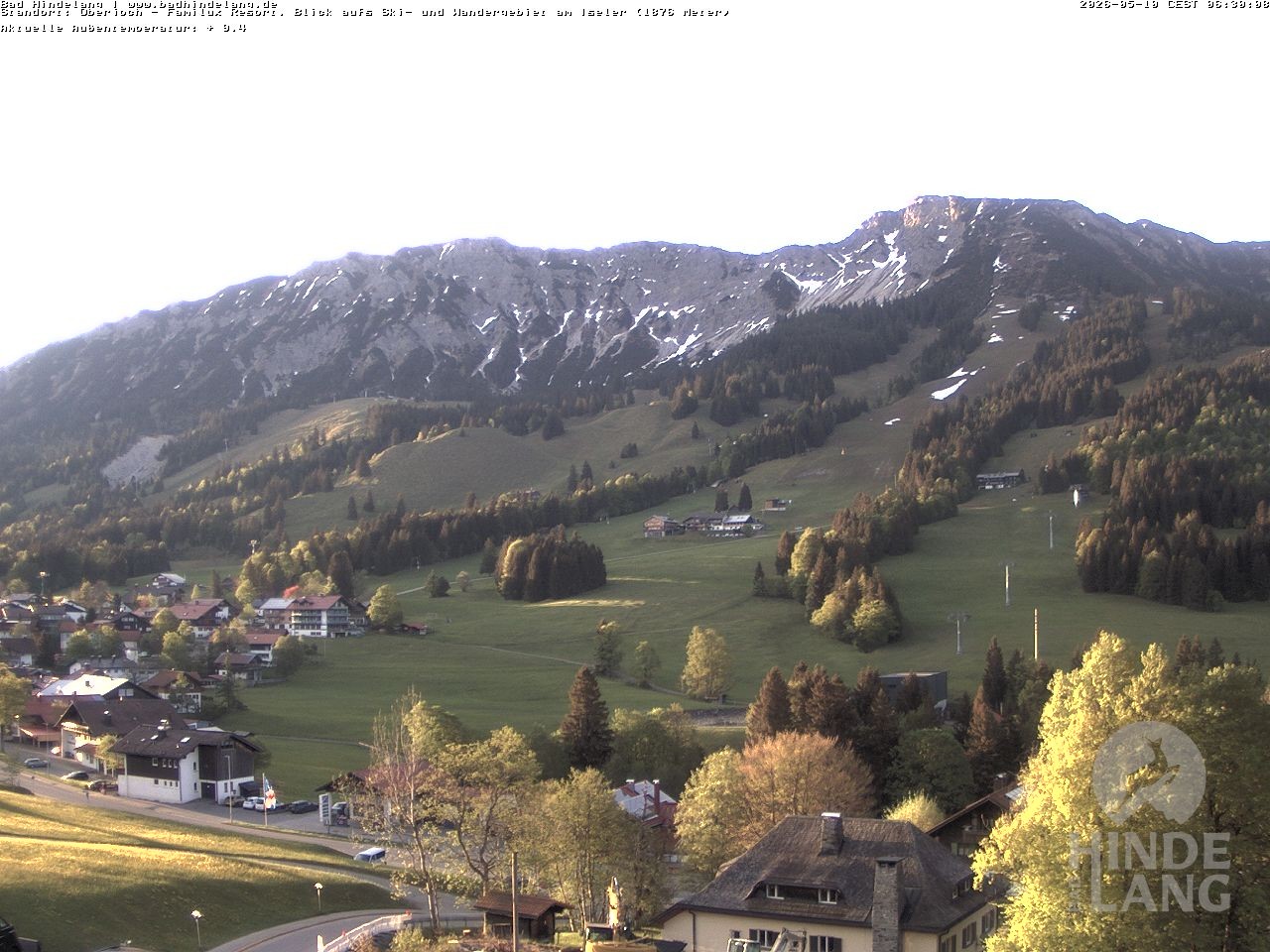 Archiv Foto Webcam Sicht vom Kinderhotel Oberjoch aus auf das Skigebiet gegenüber