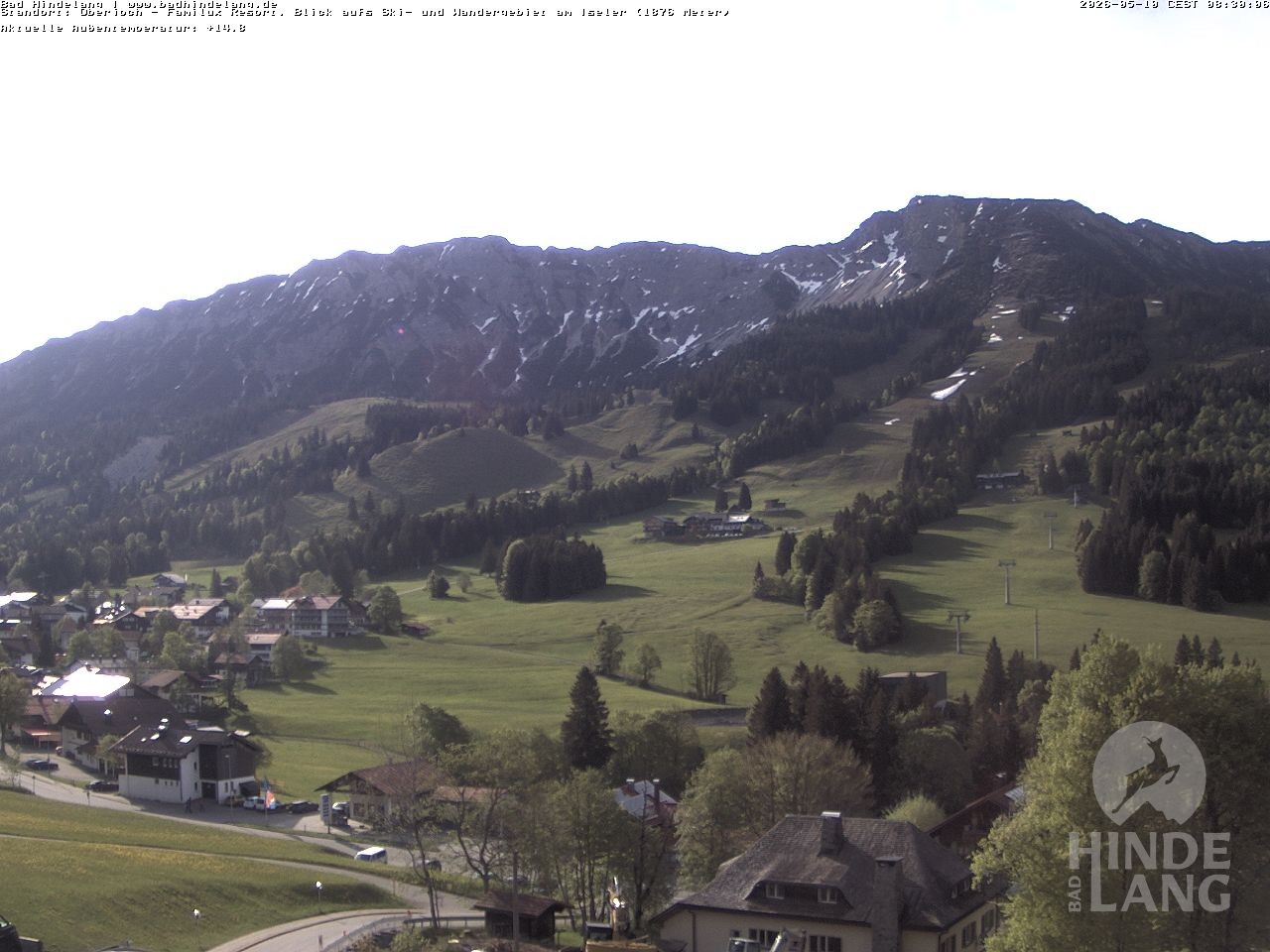 Archiv Foto Webcam Sicht vom Kinderhotel Oberjoch aus auf das Skigebiet gegenüber