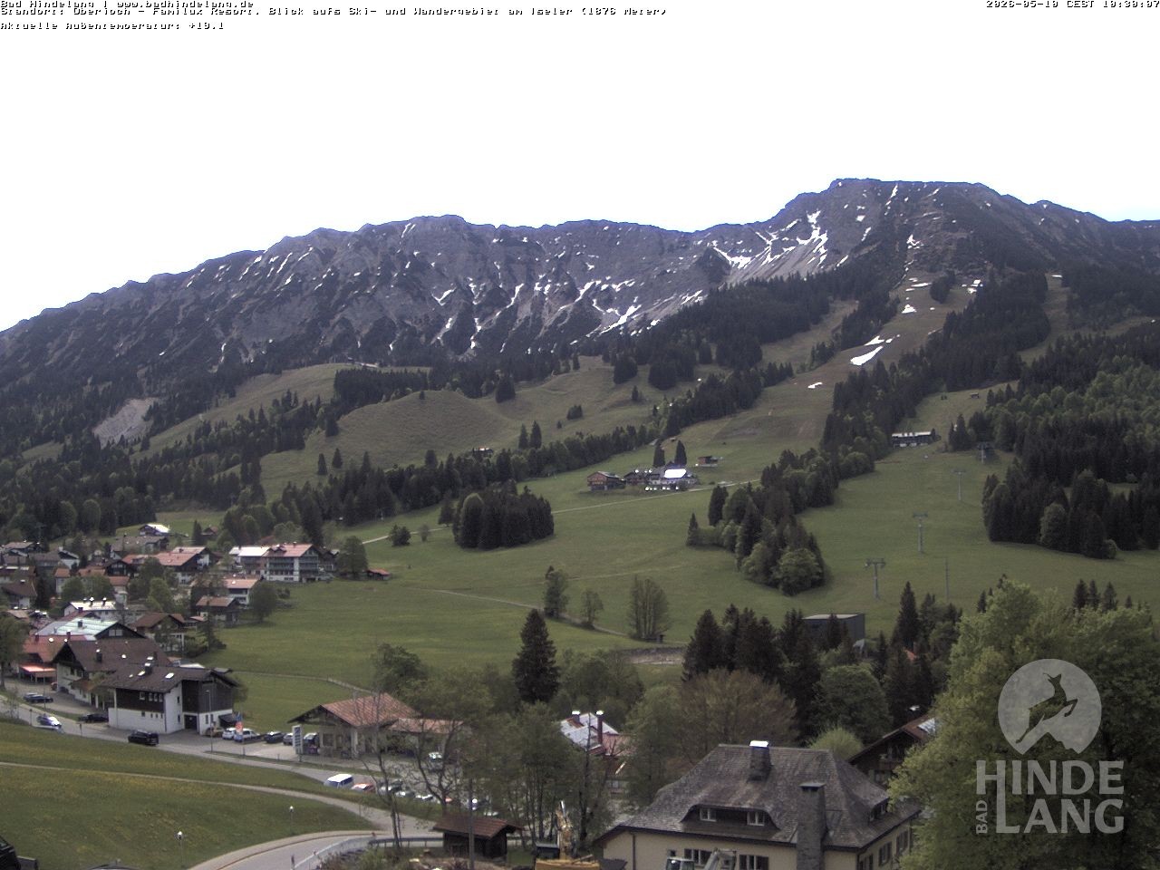 Archiv Foto Webcam Sicht vom Kinderhotel Oberjoch aus auf das Skigebiet gegenüber
