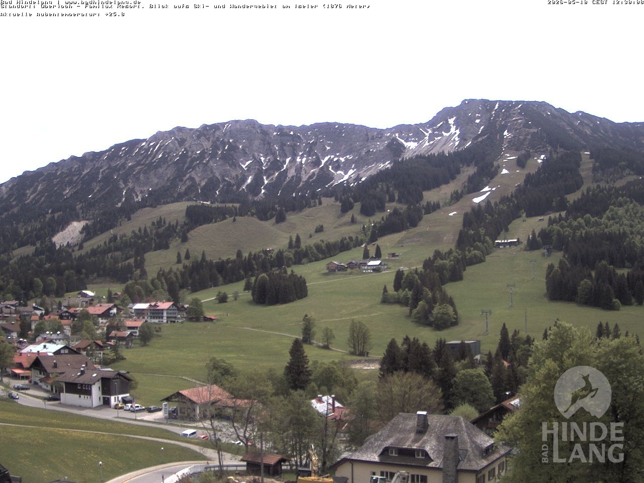 Archiv Foto Webcam Sicht vom Kinderhotel Oberjoch aus auf das Skigebiet gegenüber