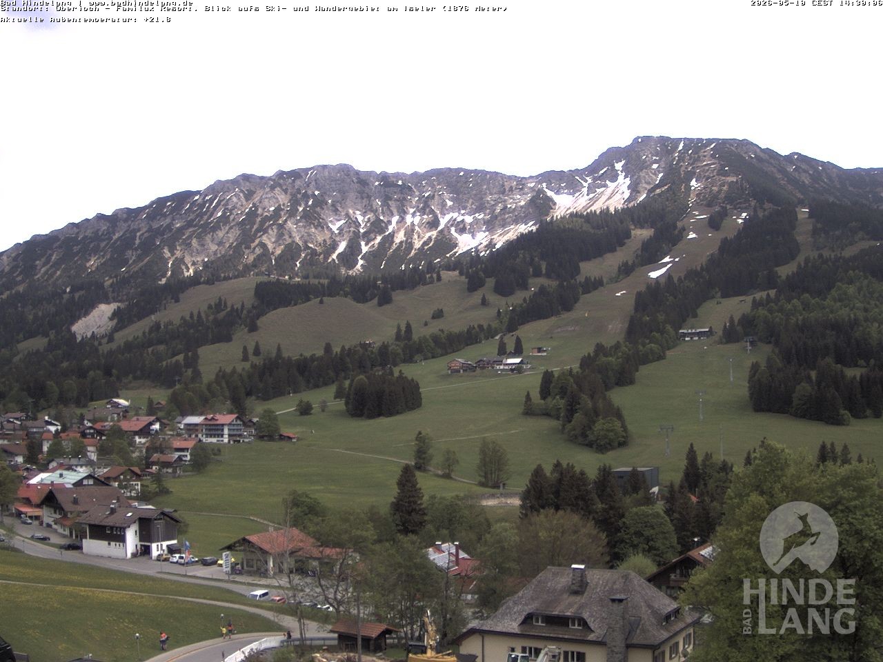 Archiv Foto Webcam Sicht vom Kinderhotel Oberjoch aus auf das Skigebiet gegenüber