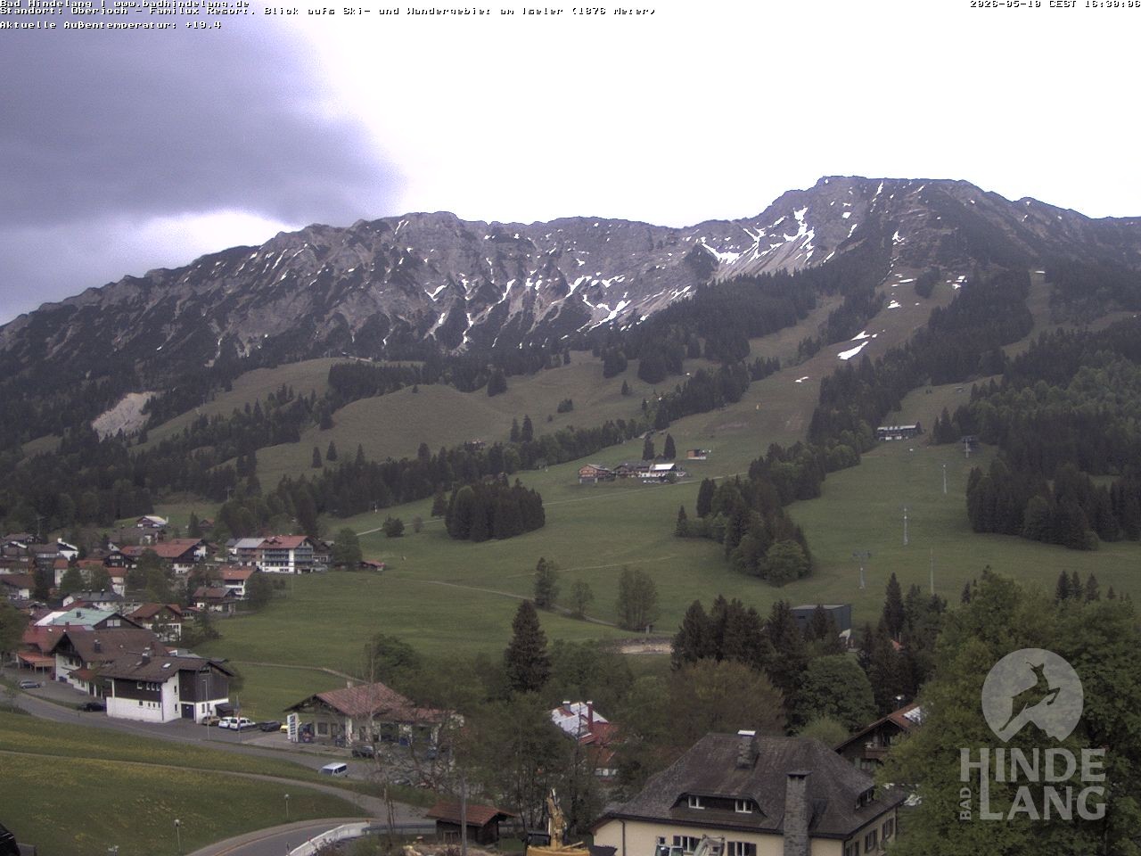Archiv Foto Webcam Sicht vom Kinderhotel Oberjoch aus auf das Skigebiet gegenüber