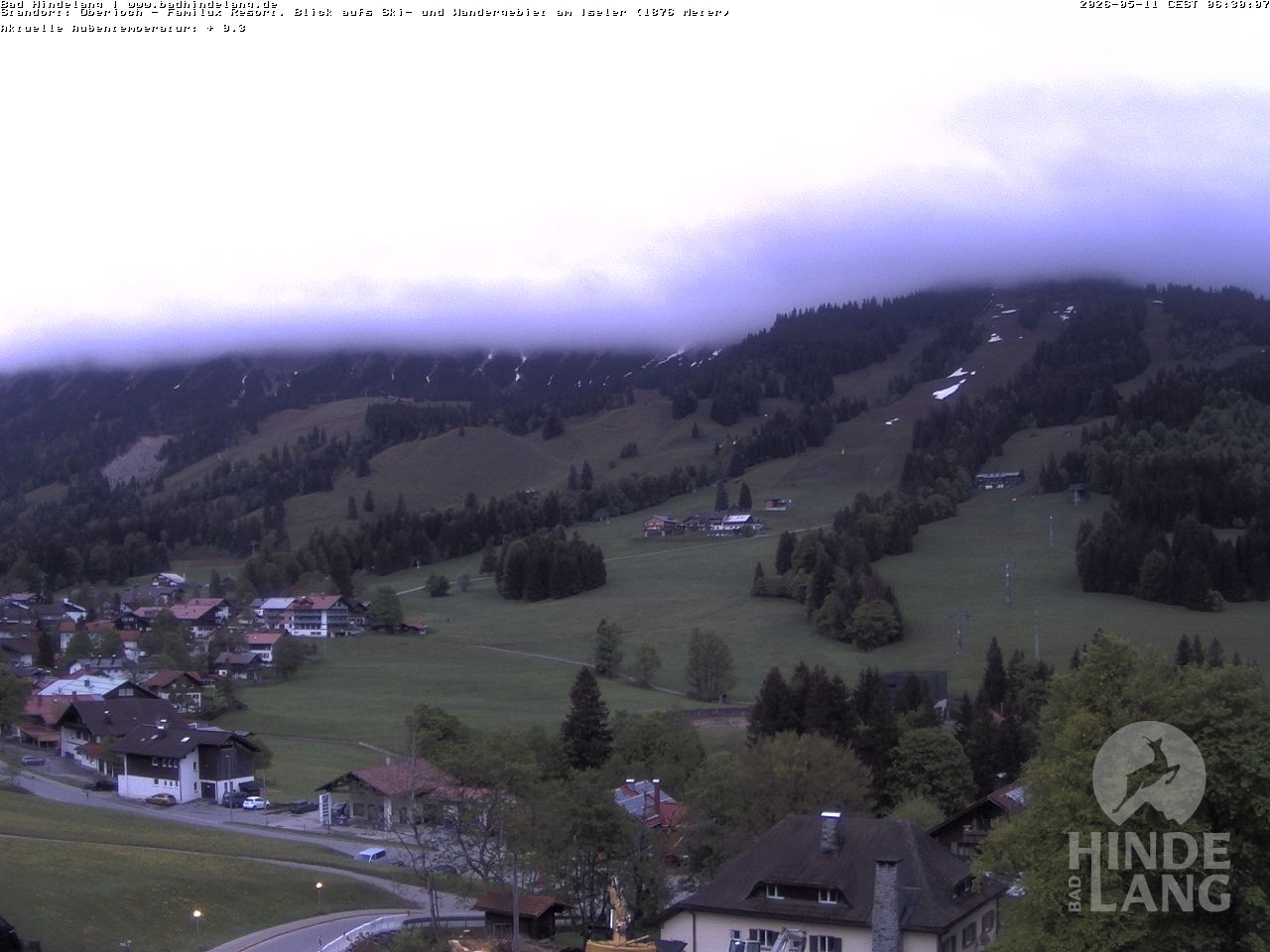 Archiv Foto Webcam Sicht vom Kinderhotel Oberjoch aus auf das Skigebiet gegenüber