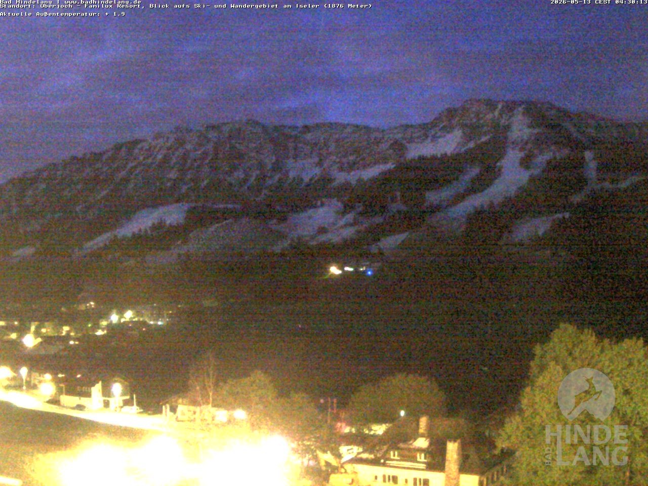 Archiv Foto Webcam Sicht vom Kinderhotel Oberjoch aus auf das Skigebiet gegenüber