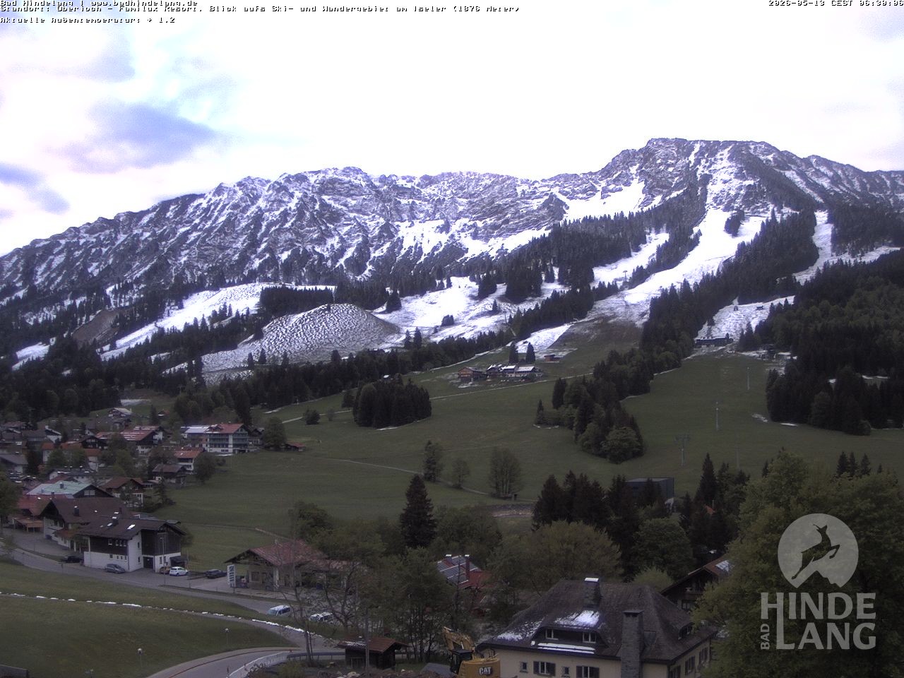 Archiv Foto Webcam Sicht vom Kinderhotel Oberjoch aus auf das Skigebiet gegenüber