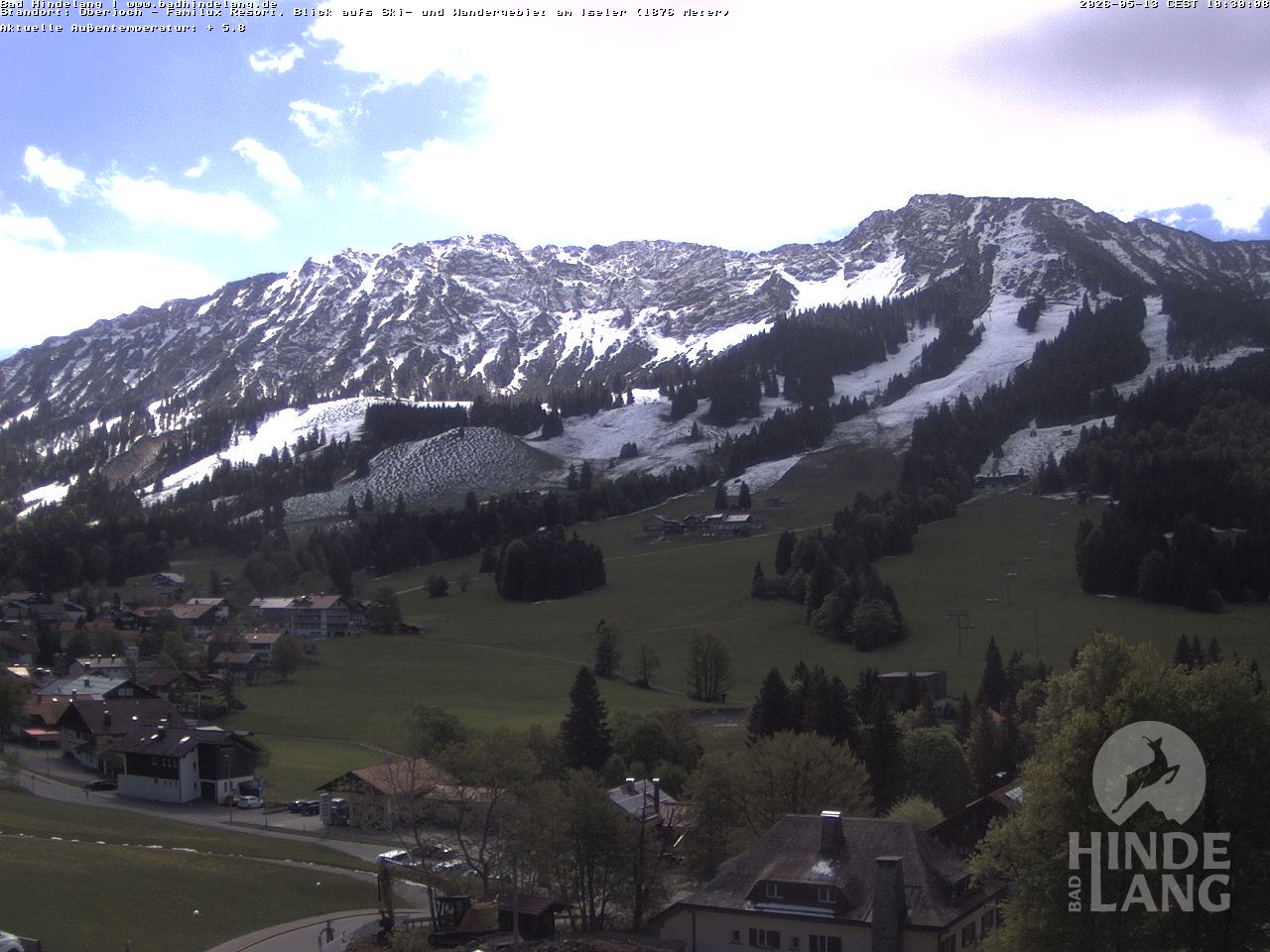 Archiv Foto Webcam Sicht vom Kinderhotel Oberjoch aus auf das Skigebiet gegenüber