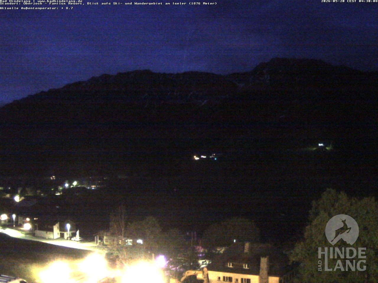 Archiv Foto Webcam Sicht vom Kinderhotel Oberjoch aus auf das Skigebiet gegenüber