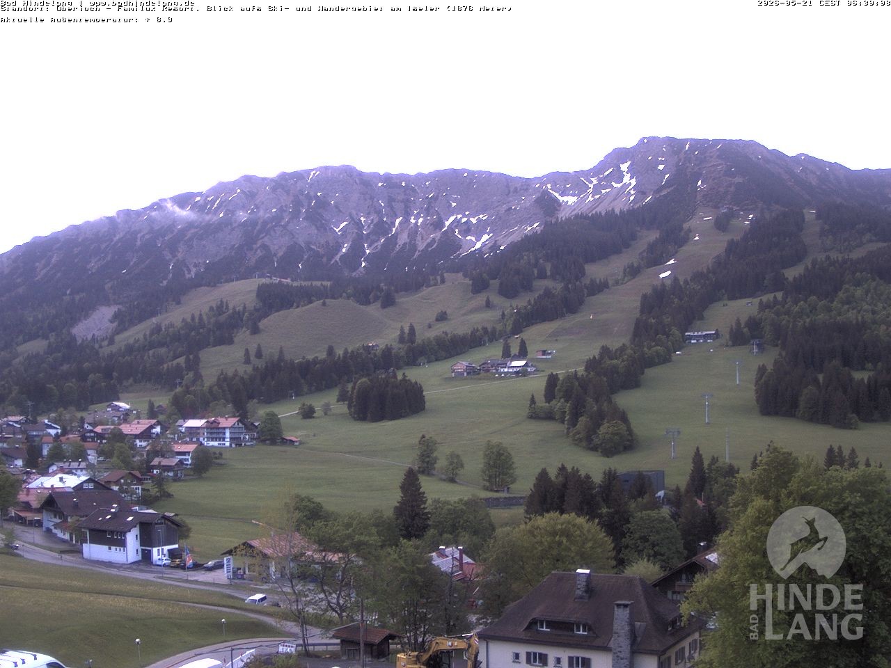 Archiv Foto Webcam Sicht vom Kinderhotel Oberjoch aus auf das Skigebiet gegenüber