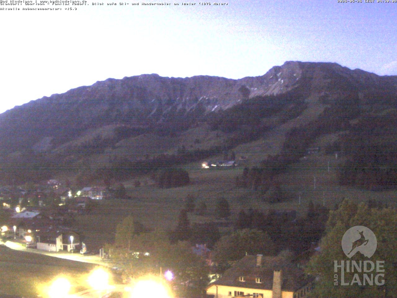 Archiv Foto Webcam Sicht vom Kinderhotel Oberjoch aus auf das Skigebiet gegenüber