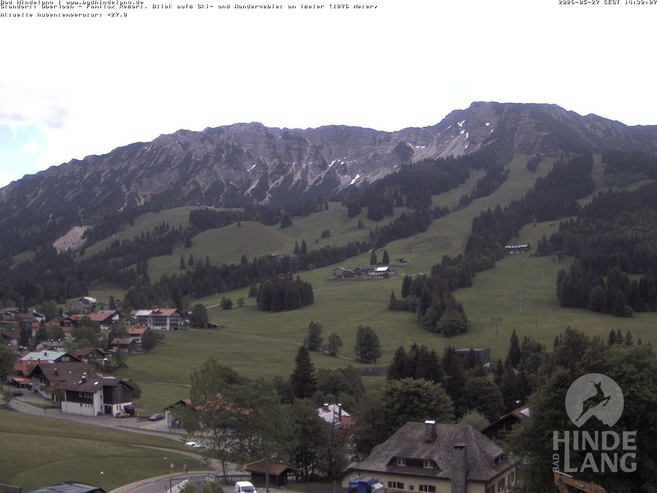 Archiv Foto Webcam Sicht vom Kinderhotel Oberjoch aus auf das Skigebiet gegenüber