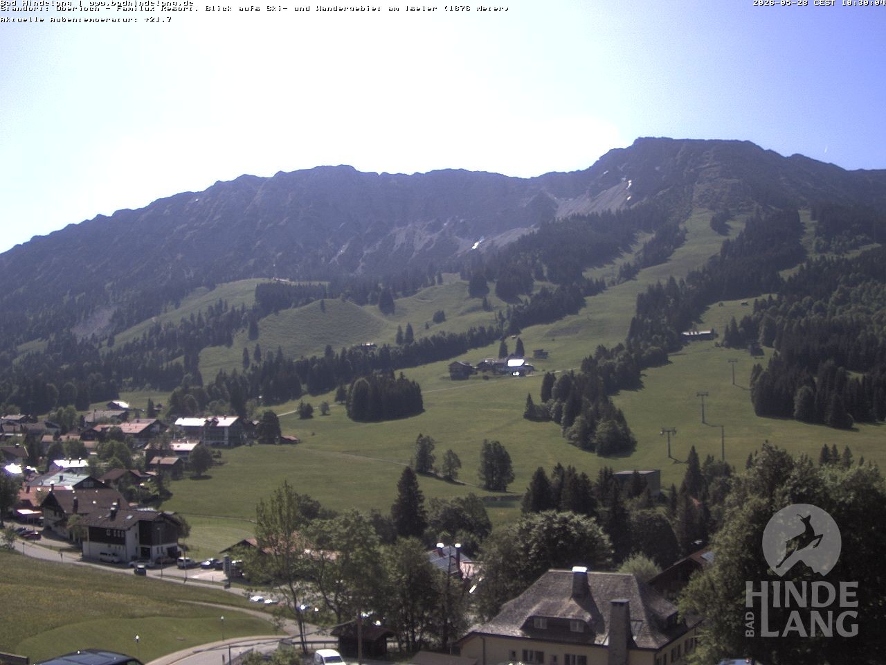 Archiv Foto Webcam Sicht vom Kinderhotel Oberjoch aus auf das Skigebiet gegenüber