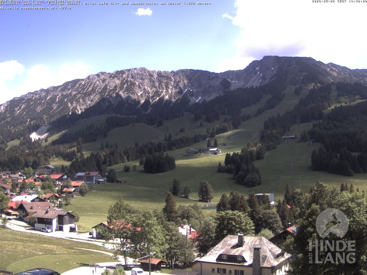 Archiv Foto Webcam Sicht vom Kinderhotel Oberjoch aus auf das Skigebiet gegenüber