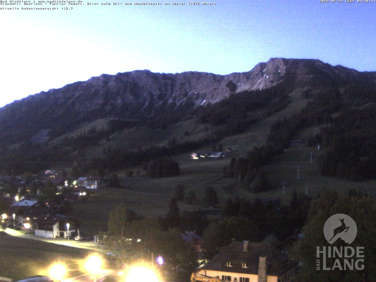 Archiv Foto Webcam Sicht vom Kinderhotel Oberjoch aus auf das Skigebiet gegenüber