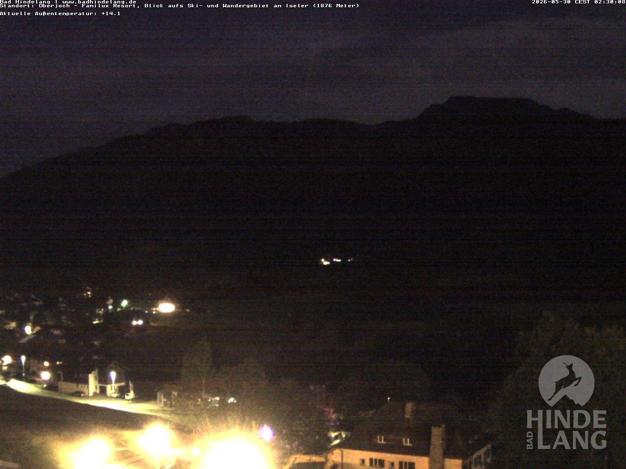Archiv Foto Webcam Sicht vom Kinderhotel Oberjoch aus auf das Skigebiet gegenüber