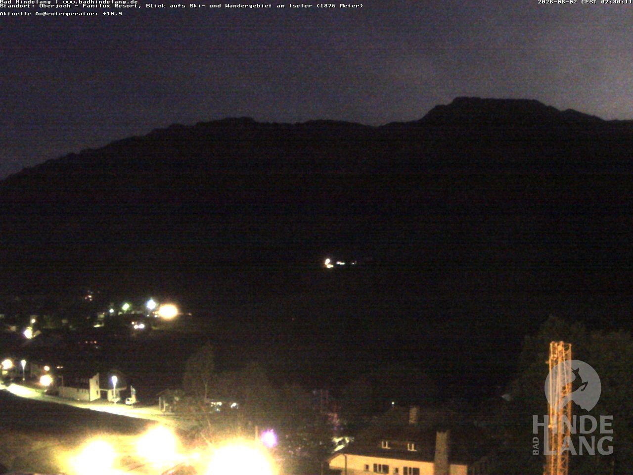 Archiv Foto Webcam Sicht vom Kinderhotel Oberjoch aus auf das Skigebiet gegenüber