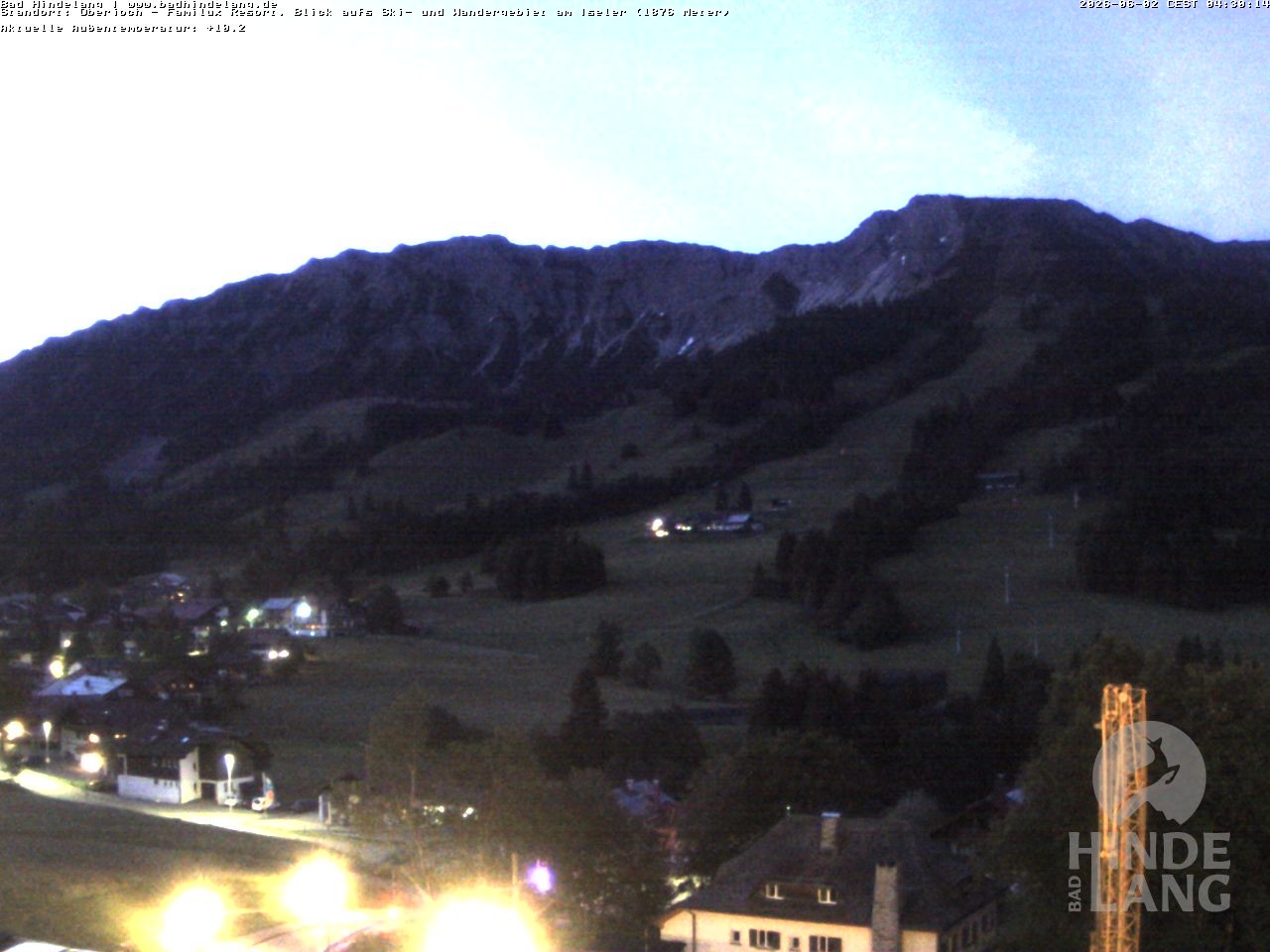 Archiv Foto Webcam Sicht vom Kinderhotel Oberjoch aus auf das Skigebiet gegenüber