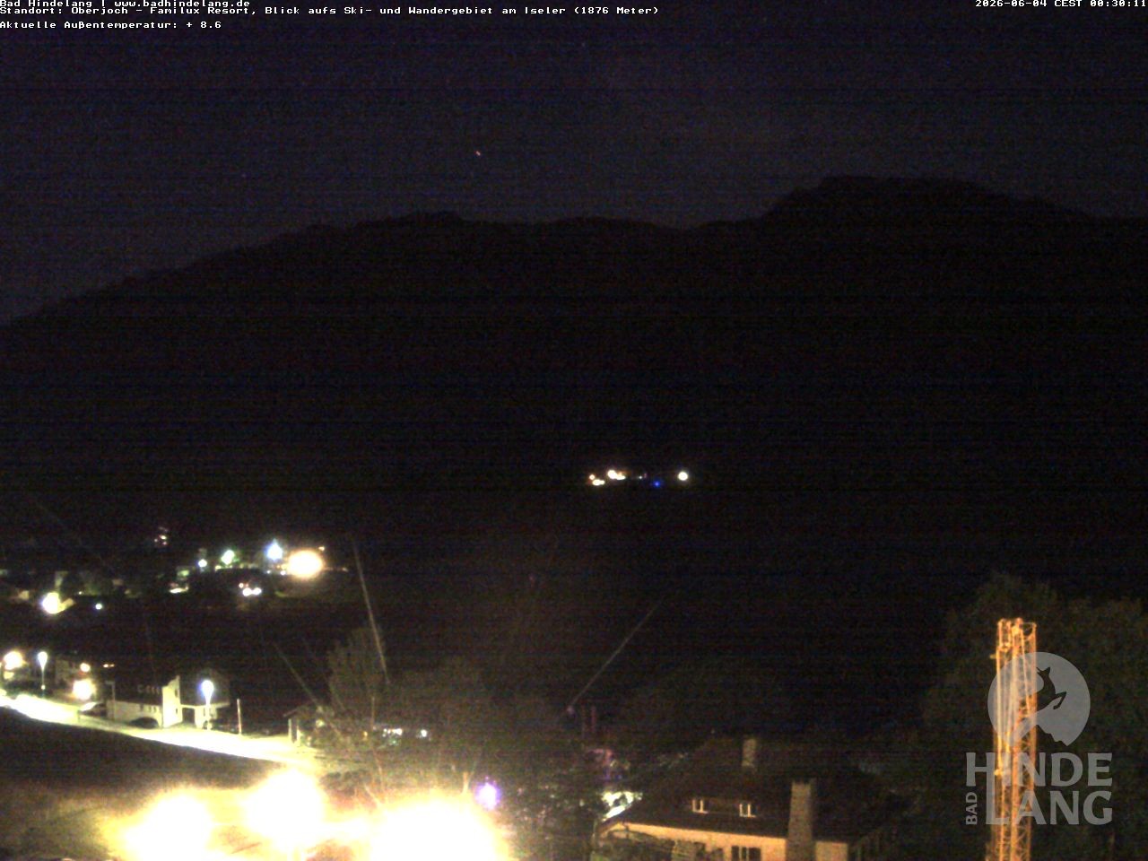 Archiv Foto Webcam Sicht vom Kinderhotel Oberjoch aus auf das Skigebiet gegenüber