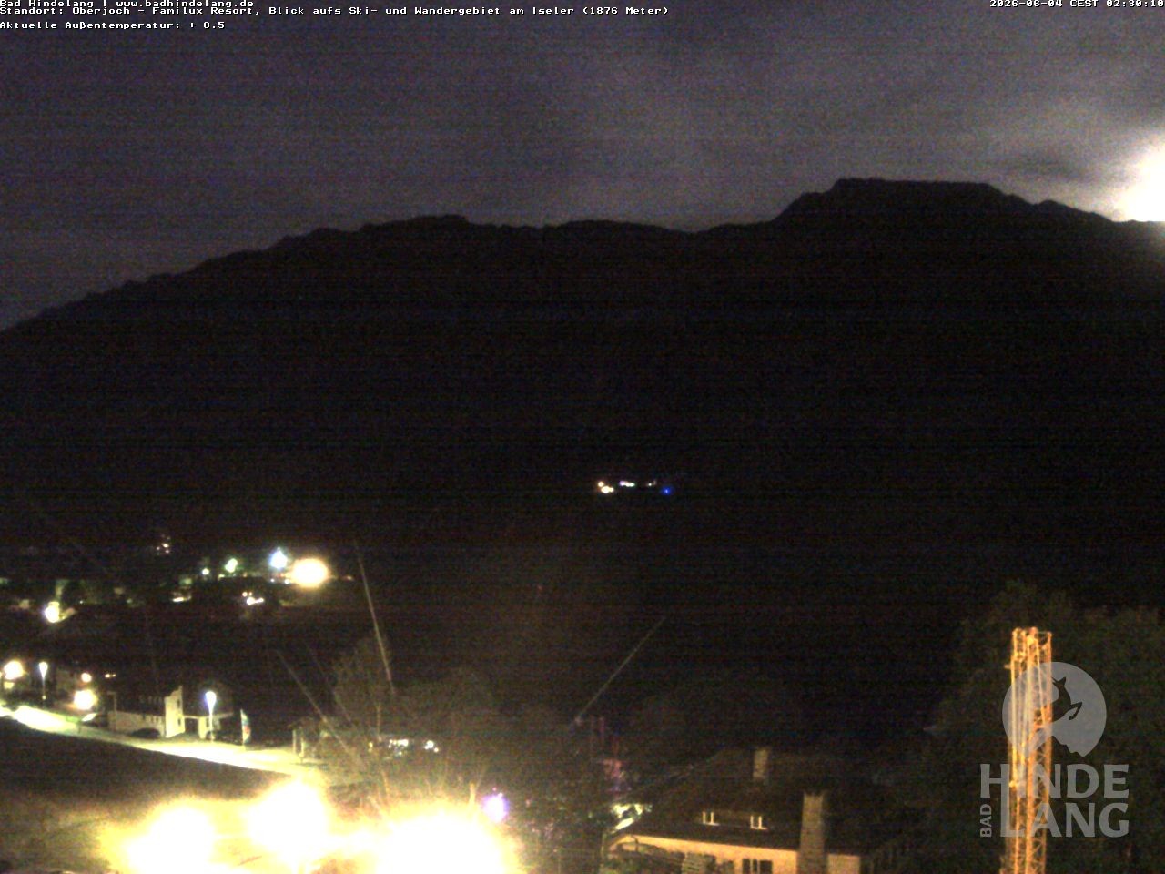 Archiv Foto Webcam Sicht vom Kinderhotel Oberjoch aus auf das Skigebiet gegenüber