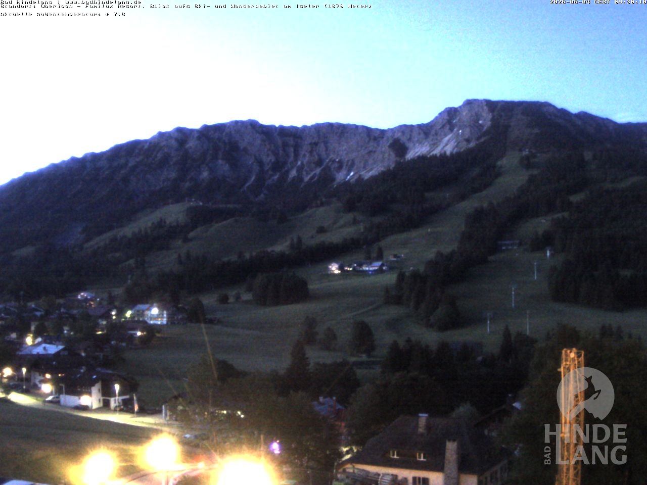 Archiv Foto Webcam Sicht vom Kinderhotel Oberjoch aus auf das Skigebiet gegenüber