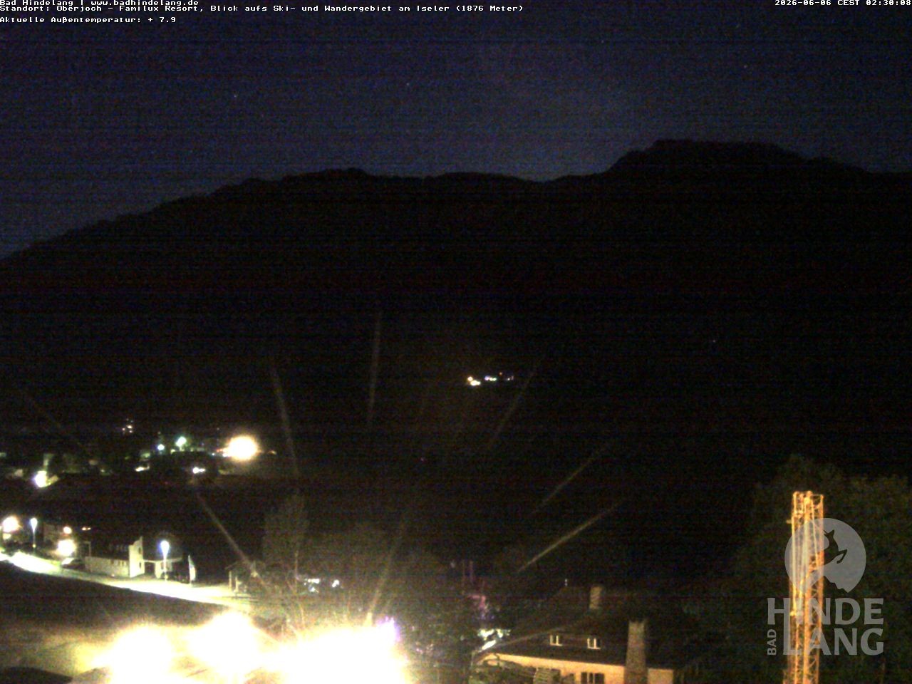 Archiv Foto Webcam Sicht vom Kinderhotel Oberjoch aus auf das Skigebiet gegenüber