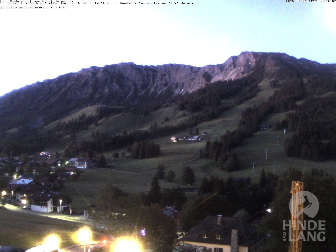 Archiv Foto Webcam Sicht vom Kinderhotel Oberjoch aus auf das Skigebiet gegenüber