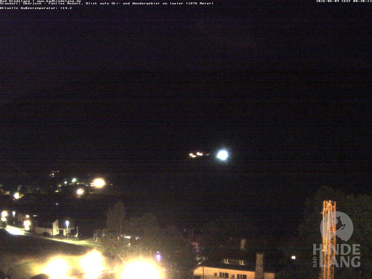 Archiv Foto Webcam Sicht vom Kinderhotel Oberjoch aus auf das Skigebiet gegenüber