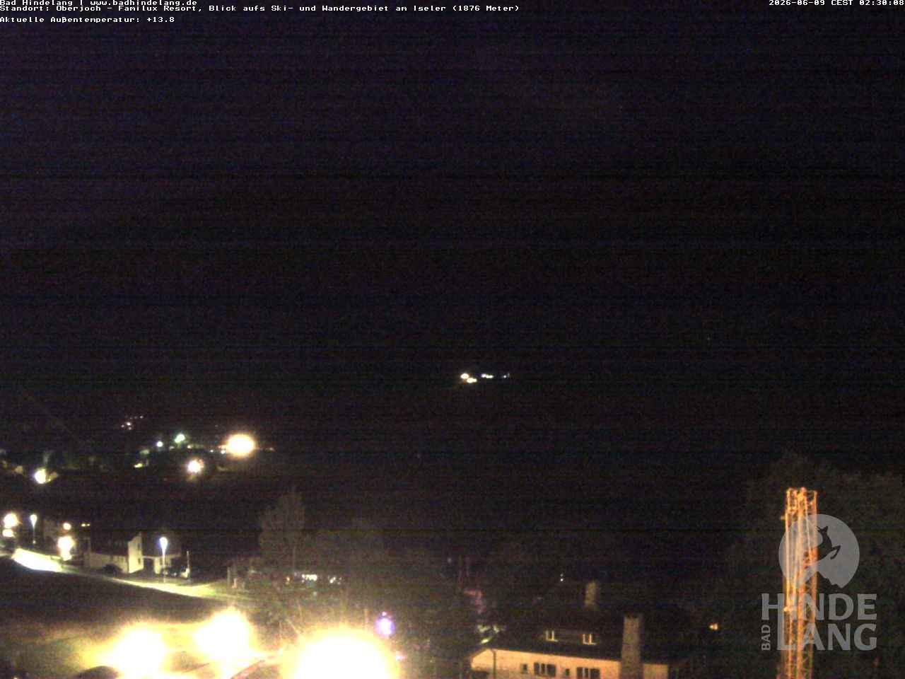 Archiv Foto Webcam Sicht vom Kinderhotel Oberjoch aus auf das Skigebiet gegenüber