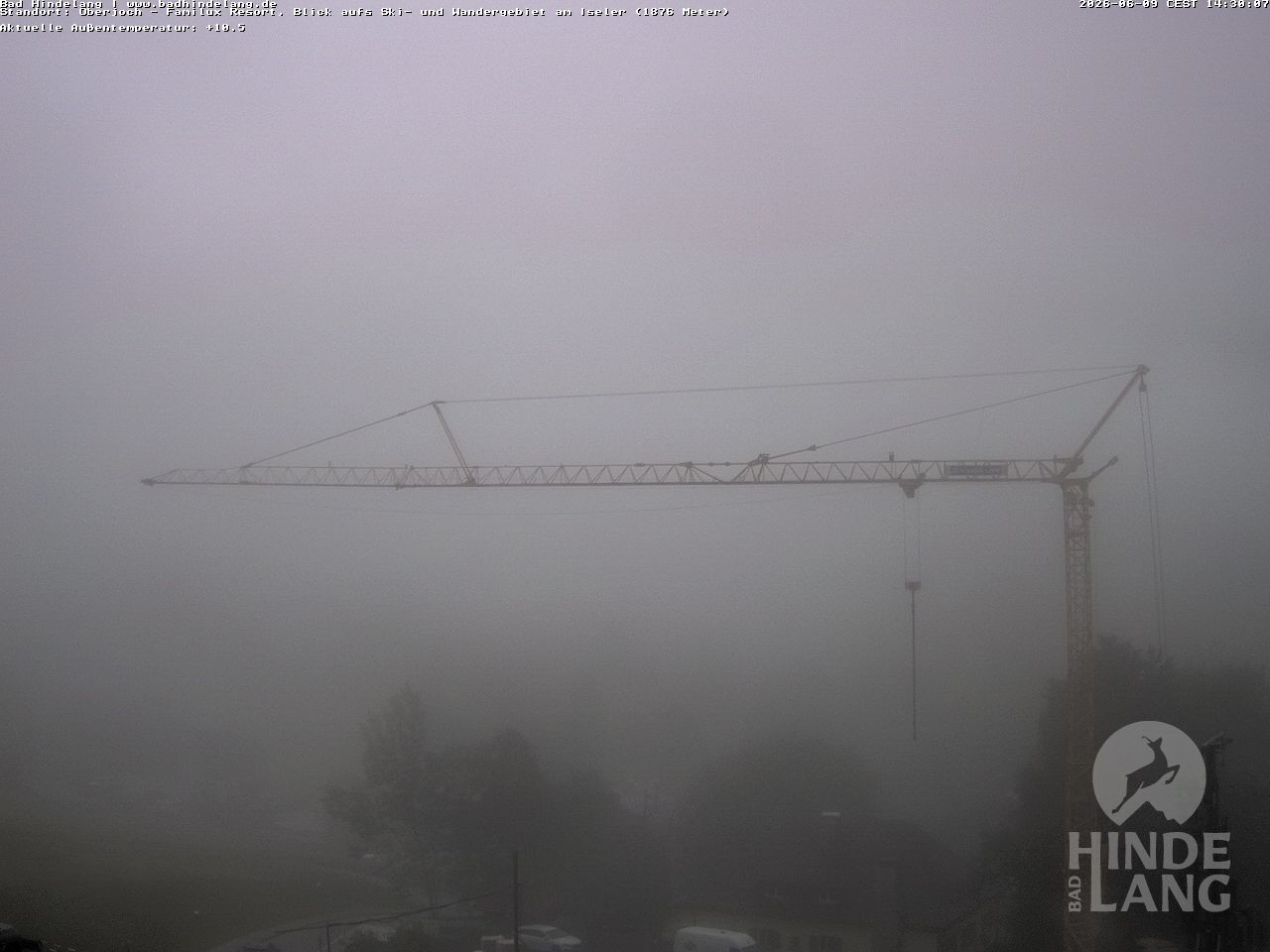 Archiv Foto Webcam Sicht vom Kinderhotel Oberjoch aus auf das Skigebiet gegenüber