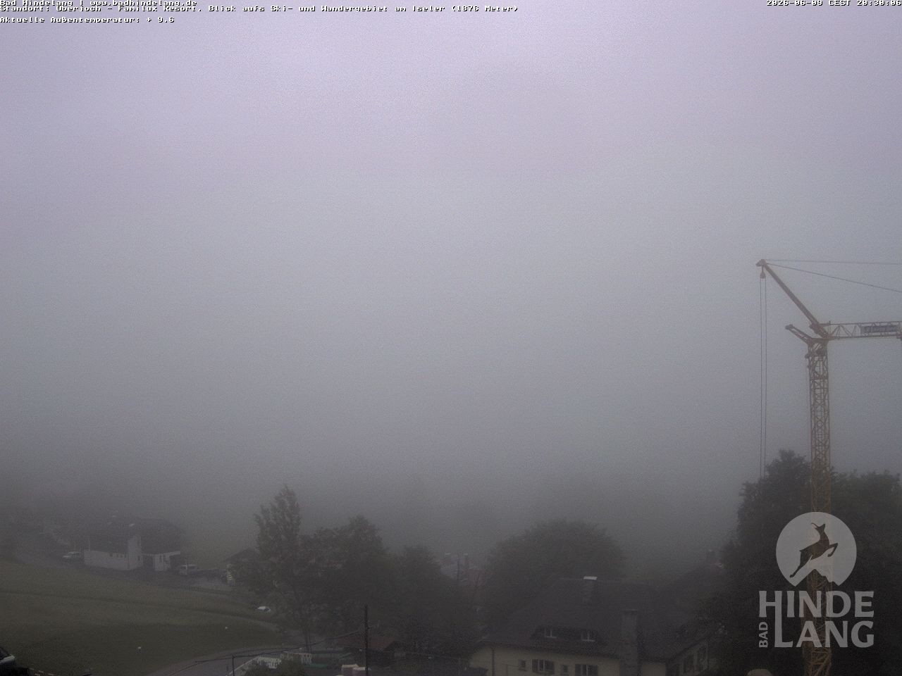 Archived image Webcam View of the kids hotel Oberjoch at the slopes in front