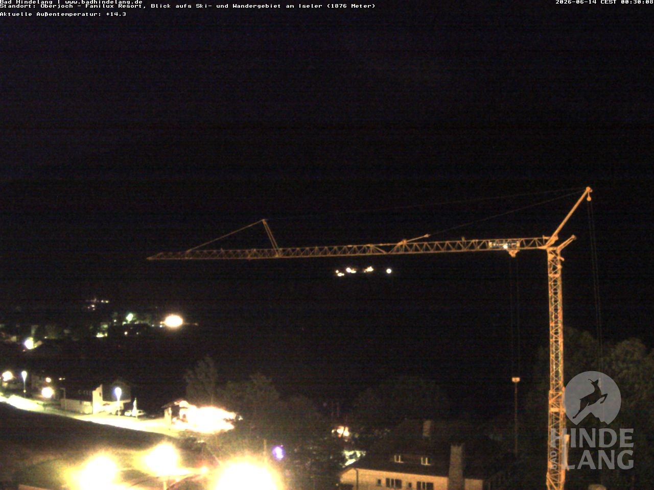 Archiv Foto Webcam Sicht vom Kinderhotel Oberjoch aus auf das Skigebiet gegenüber
