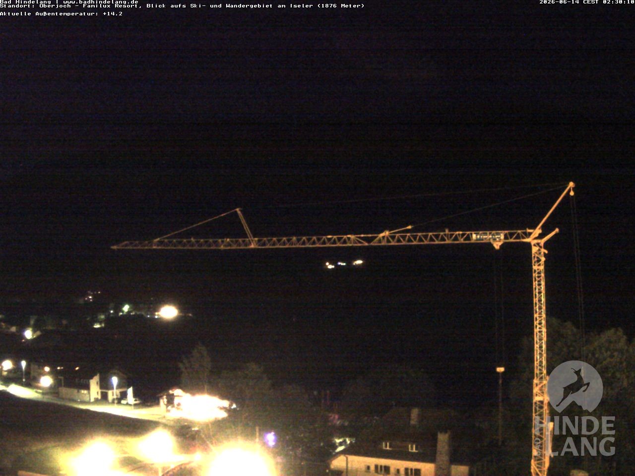 Archiv Foto Webcam Sicht vom Kinderhotel Oberjoch aus auf das Skigebiet gegenüber
