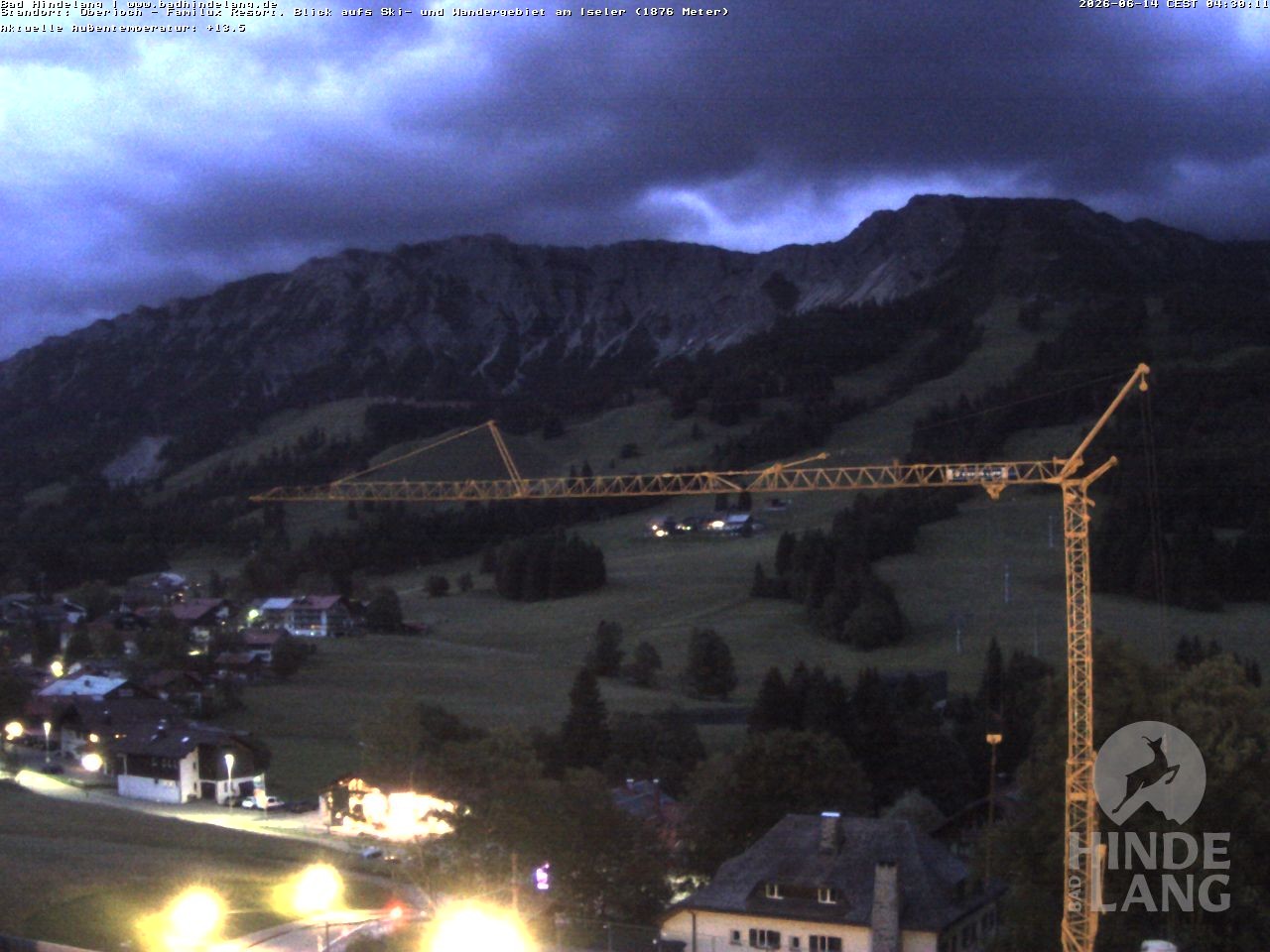 Archiv Foto Webcam Sicht vom Kinderhotel Oberjoch aus auf das Skigebiet gegenüber