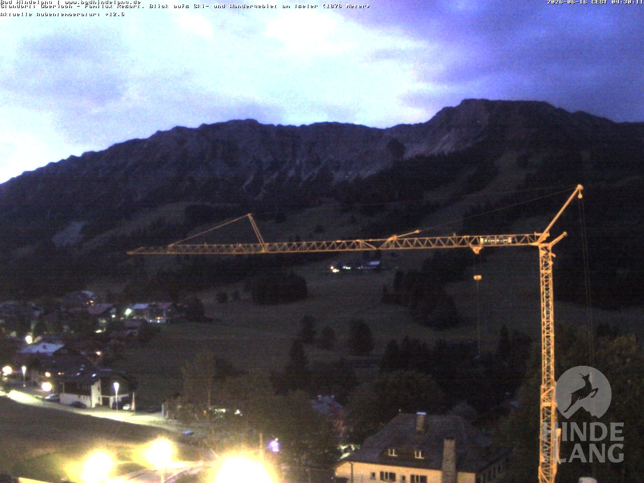 Archiv Foto Webcam Sicht vom Kinderhotel Oberjoch aus auf das Skigebiet gegenüber