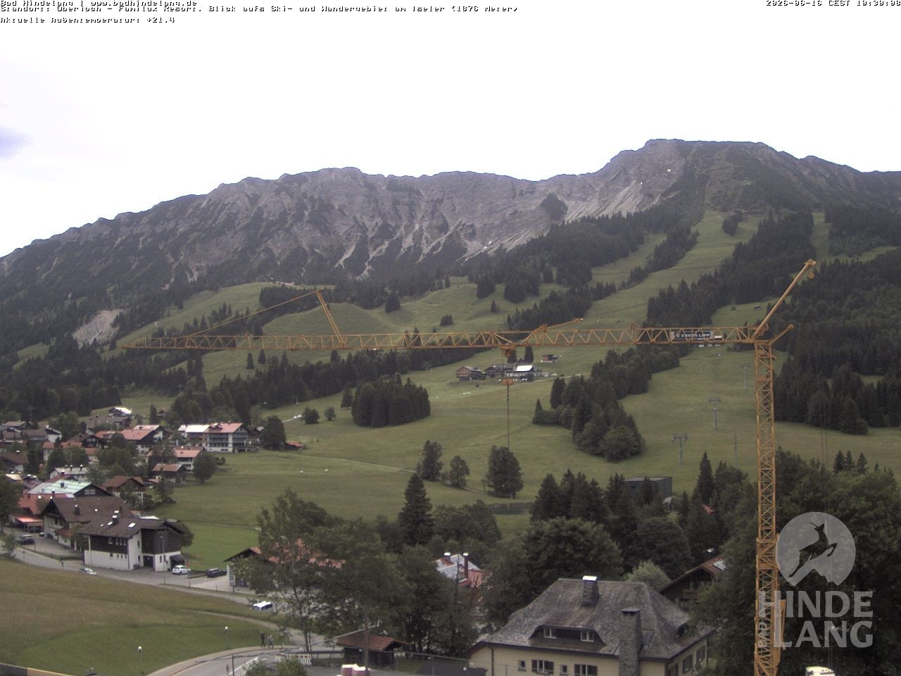 Archiv Foto Webcam Sicht vom Kinderhotel Oberjoch aus auf das Skigebiet gegenüber