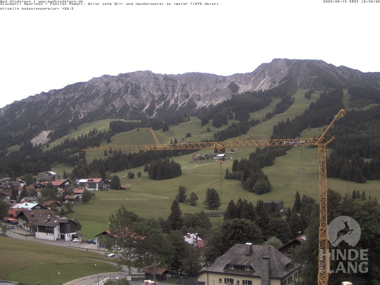 Archiv Foto Webcam Sicht vom Kinderhotel Oberjoch aus auf das Skigebiet gegenüber
