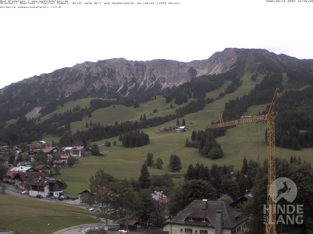 Archiv Foto Webcam Sicht vom Kinderhotel Oberjoch aus auf das Skigebiet gegenüber