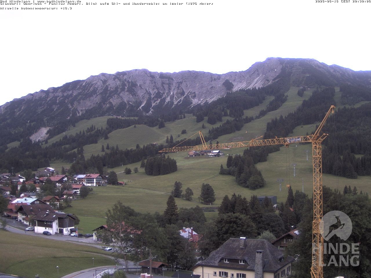 Archiv Foto Webcam Sicht vom Kinderhotel Oberjoch aus auf das Skigebiet gegenüber