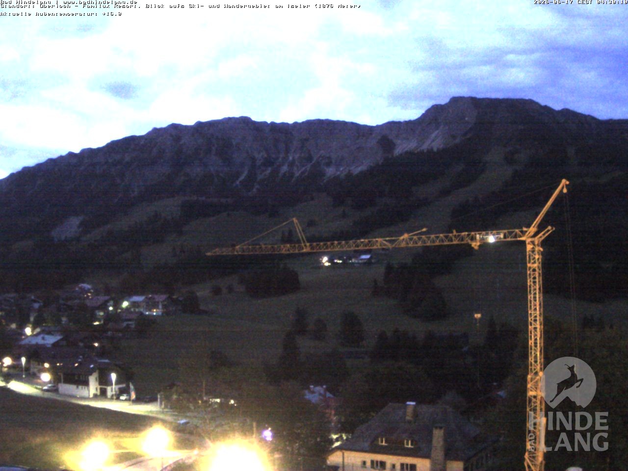 Archiv Foto Webcam Sicht vom Kinderhotel Oberjoch aus auf das Skigebiet gegenüber
