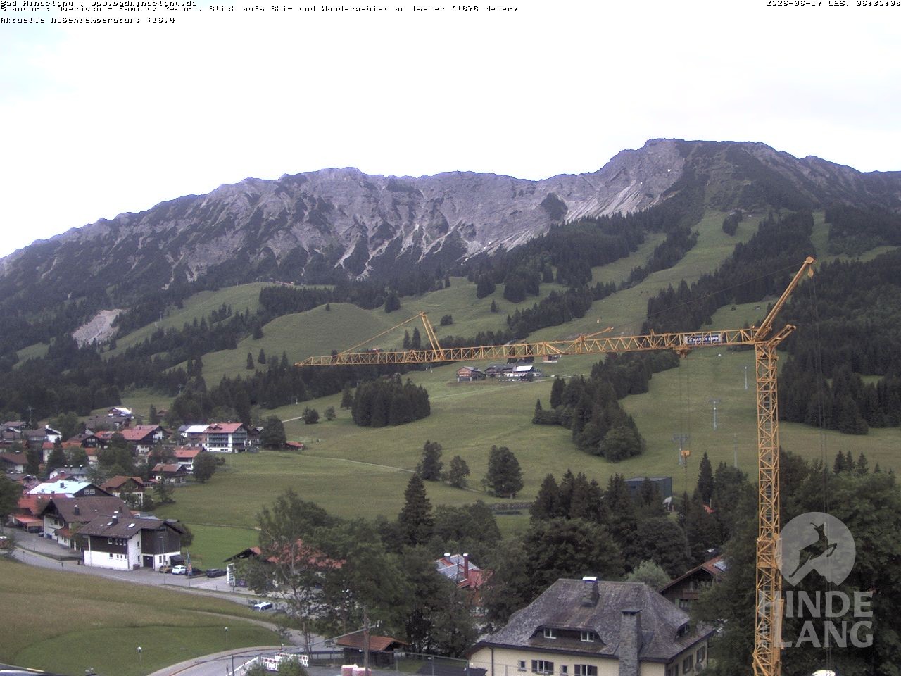 Archiv Foto Webcam Sicht vom Kinderhotel Oberjoch aus auf das Skigebiet gegenüber