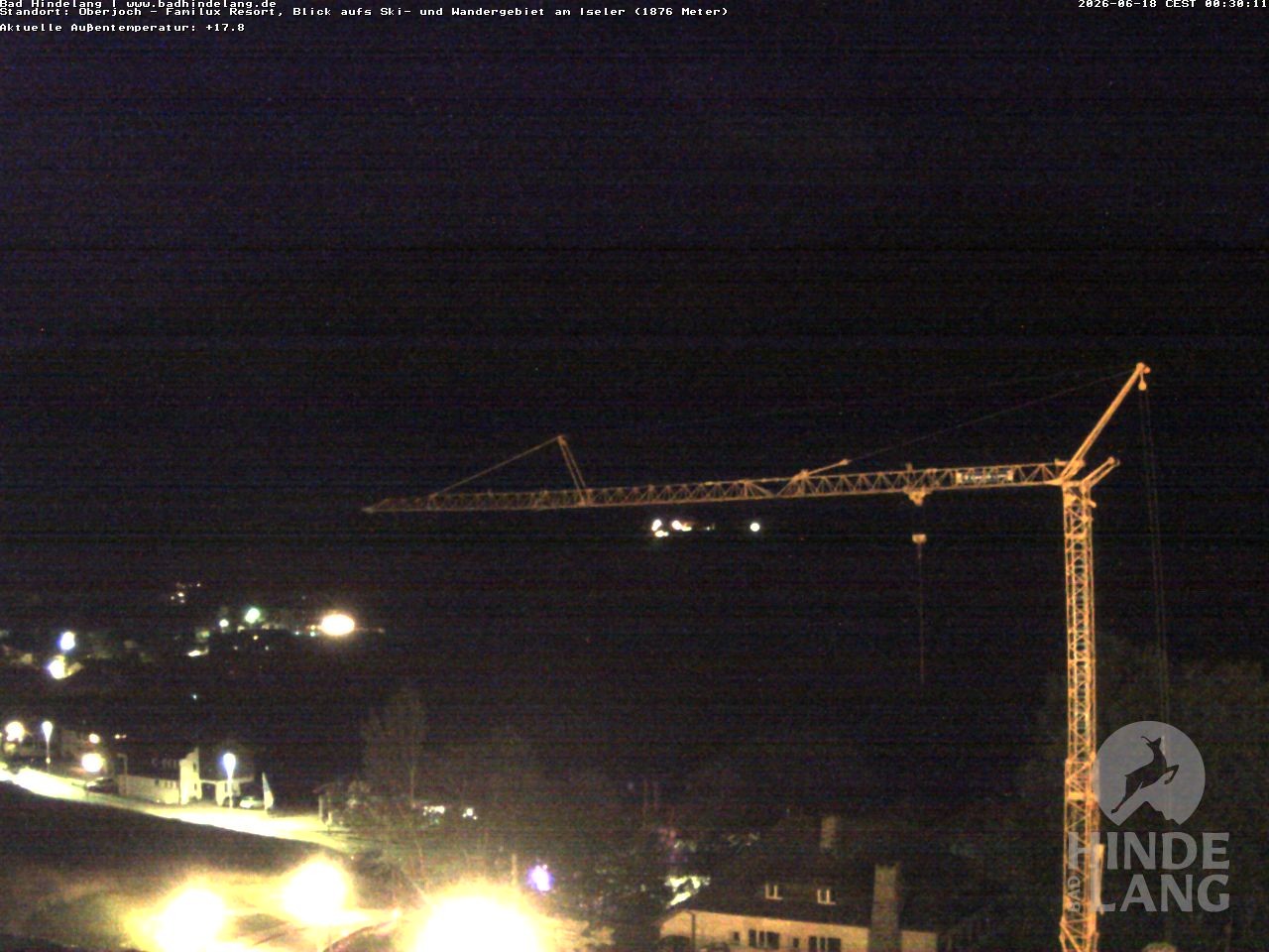 Archiv Foto Webcam Sicht vom Kinderhotel Oberjoch aus auf das Skigebiet gegenüber