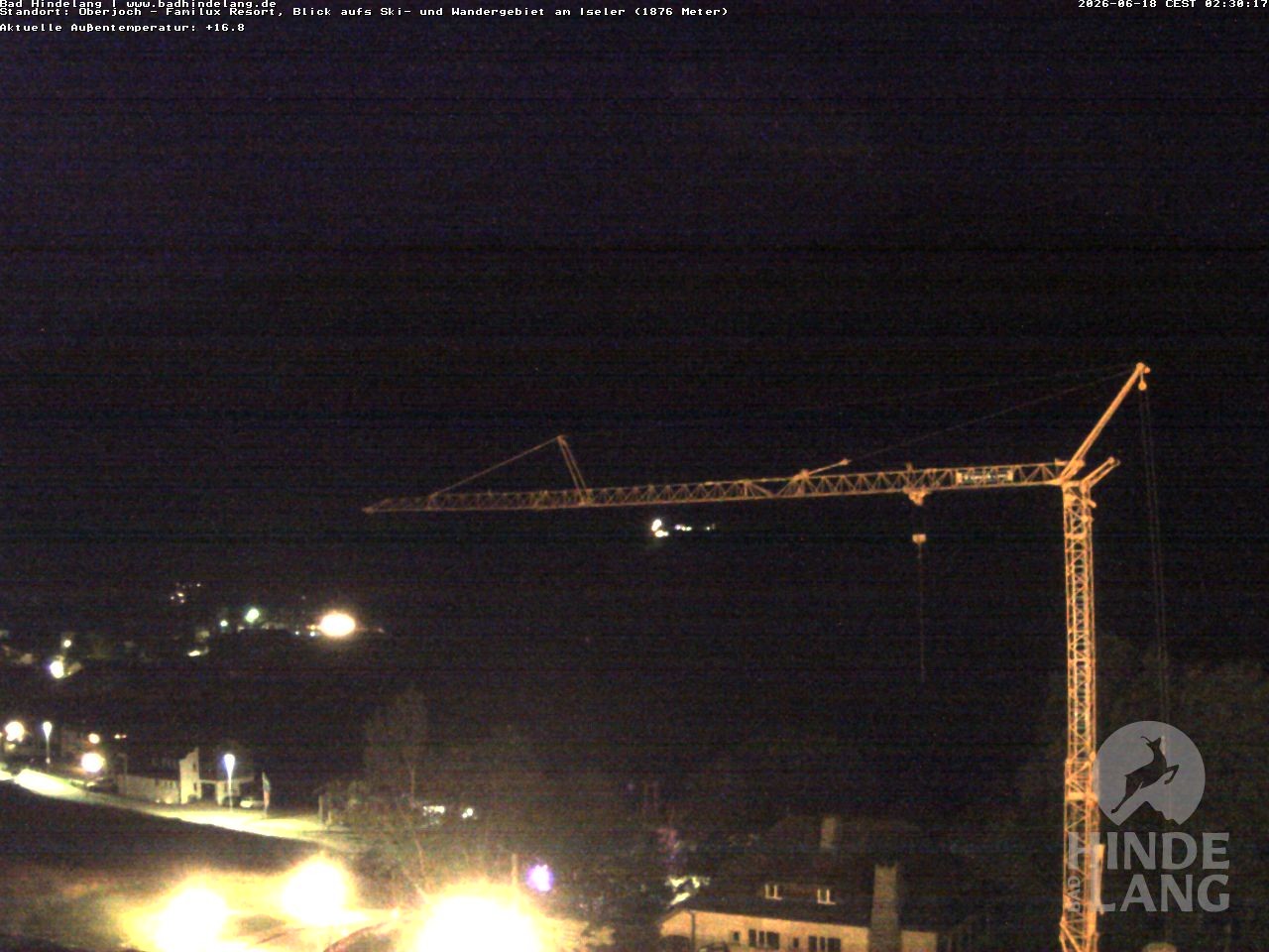 Archiv Foto Webcam Sicht vom Kinderhotel Oberjoch aus auf das Skigebiet gegenüber