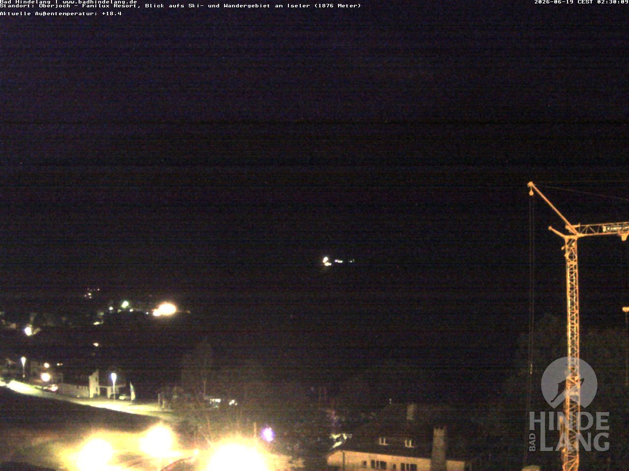 Archiv Foto Webcam Sicht vom Kinderhotel Oberjoch aus auf das Skigebiet gegenüber