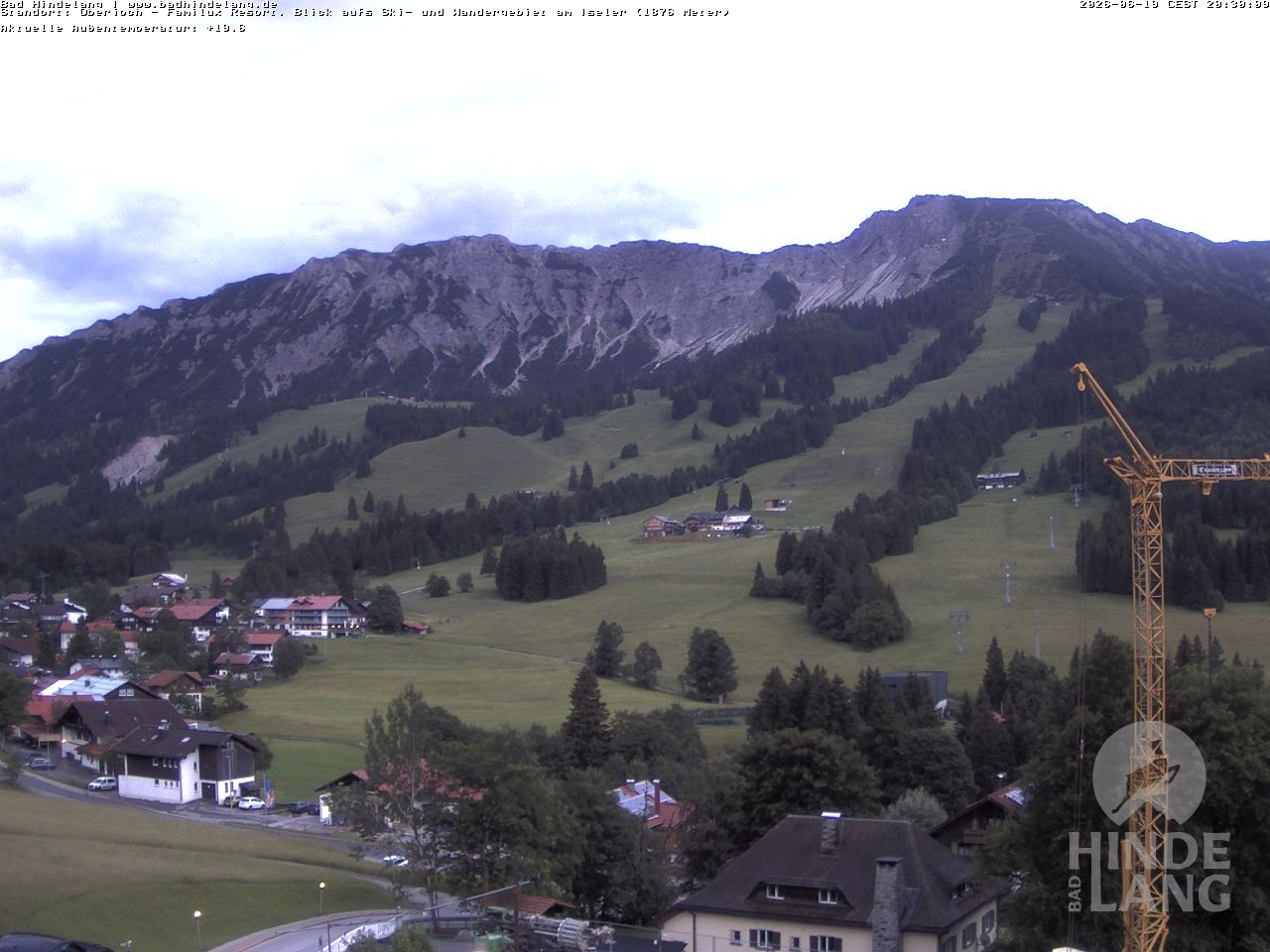 Archiv Foto Webcam Sicht vom Kinderhotel Oberjoch aus auf das Skigebiet gegenüber