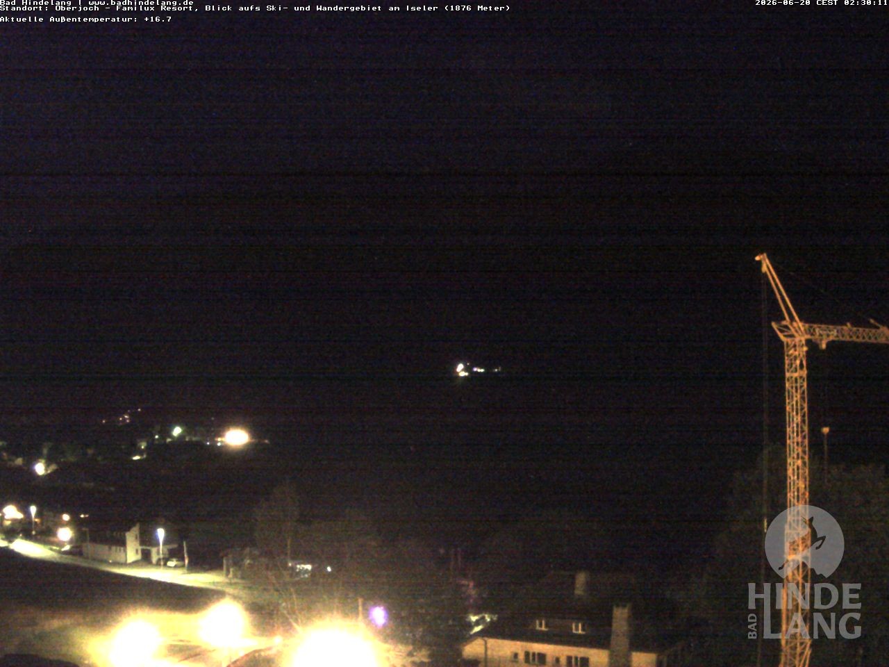 Archived image Webcam View of the kids hotel Oberjoch at the slopes in front