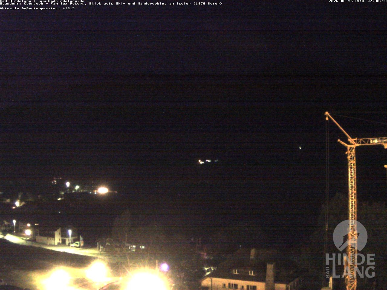 Archived image Webcam View of the kids hotel Oberjoch at the slopes in front