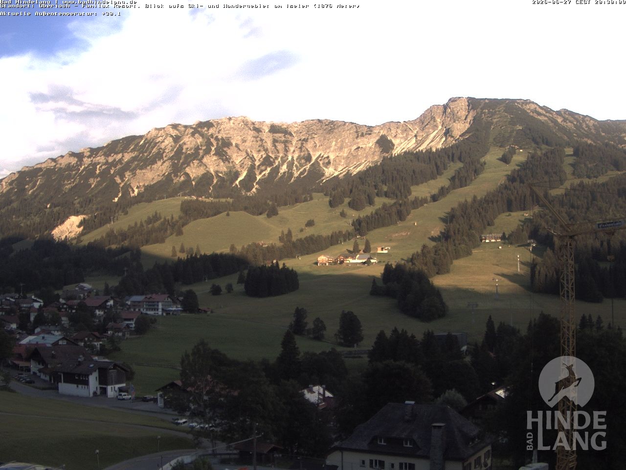 Archived image Webcam View of the kids hotel Oberjoch at the slopes in front