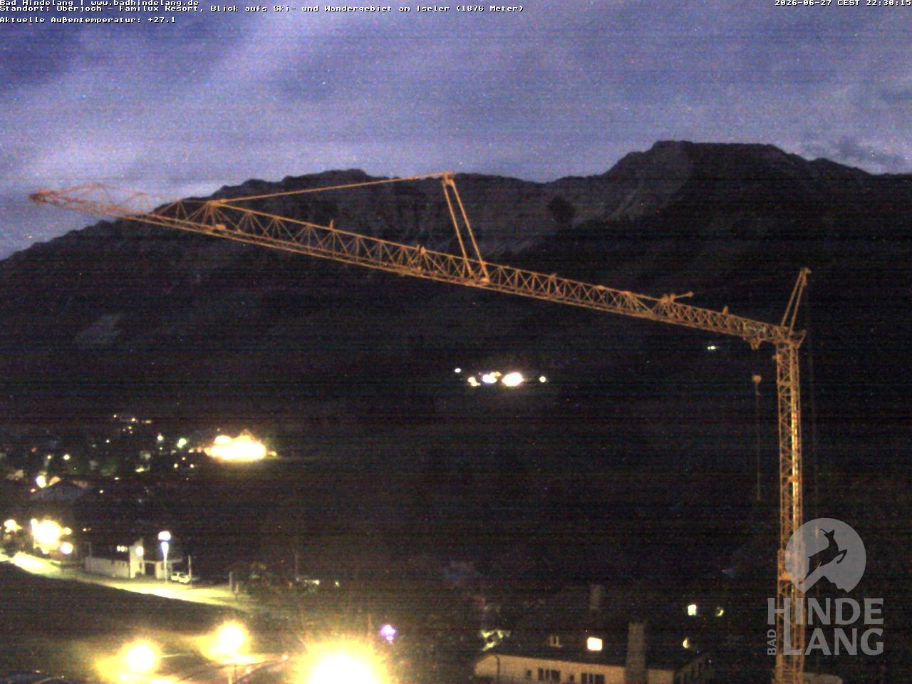 Archived image Webcam View of the kids hotel Oberjoch at the slopes in front