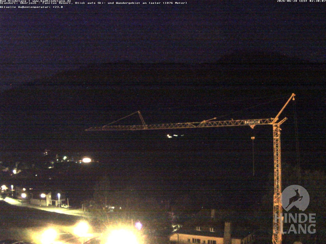 Archiv Foto Webcam Sicht vom Kinderhotel Oberjoch aus auf das Skigebiet gegenüber